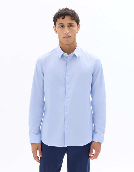 Slim-Fit Royal Oxford Shirt - Sky Blue — view 2
