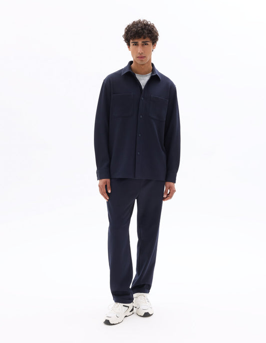 24H Straight-Fit Comfort Cropped Trousers - Navy — view 2