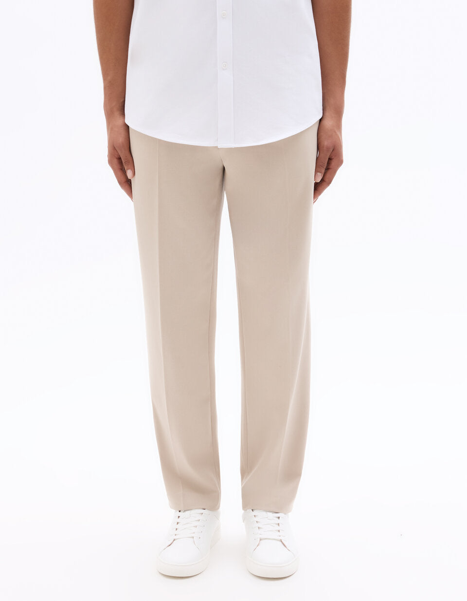 24H Loose-Fit Stretch Trousers - Light Beige — view 3