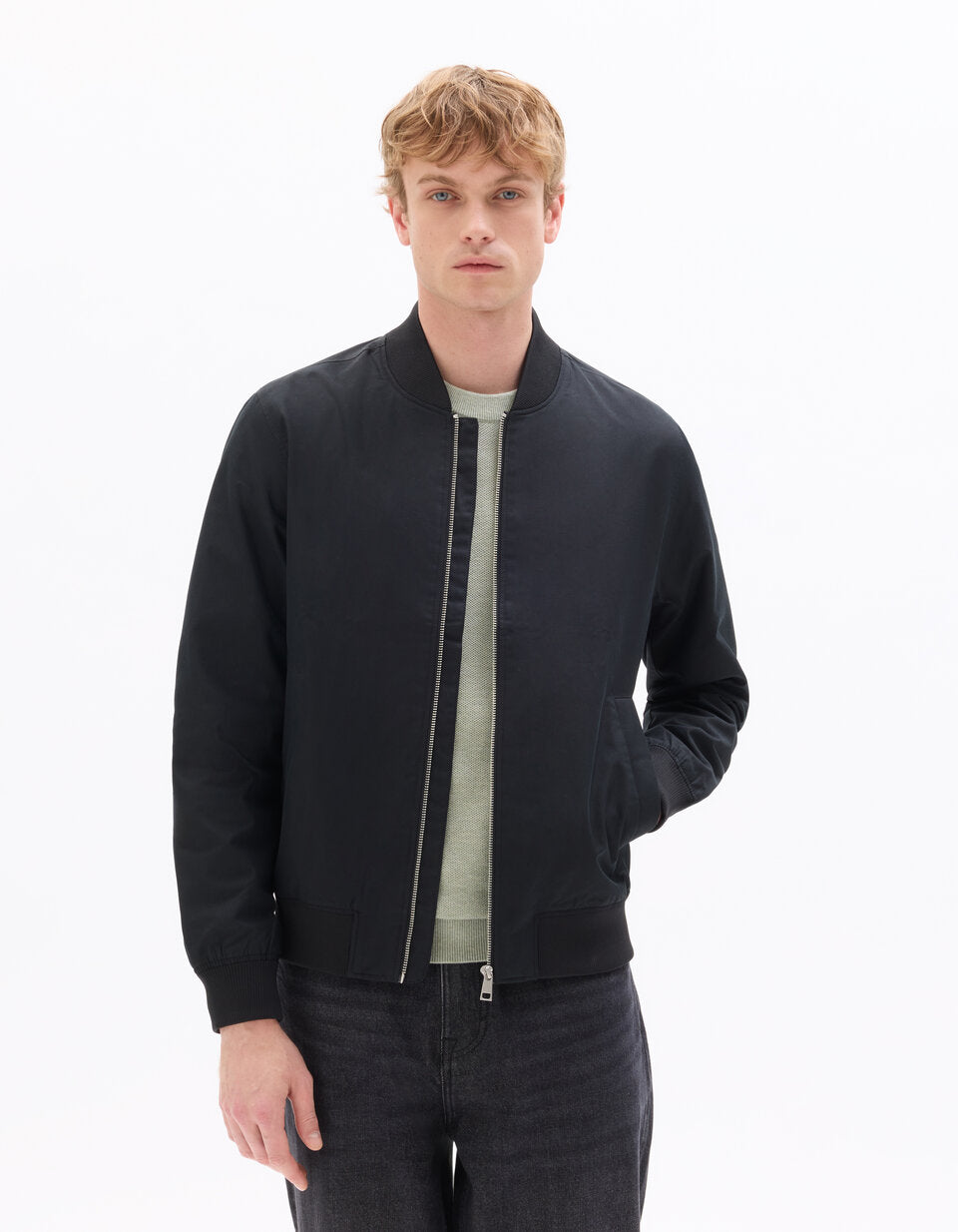 Lightweight Bomber Jacket - Black — view 3