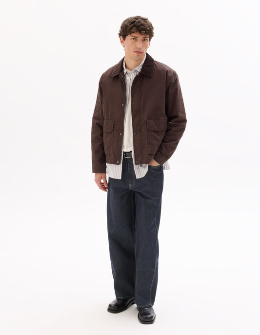 Barrel-Fit Pure Cotton Jeans - Raw Blue — view 2