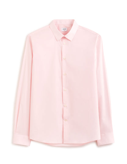 Slim-Fit Stretch Cotton Shirt - Pink — view 1
