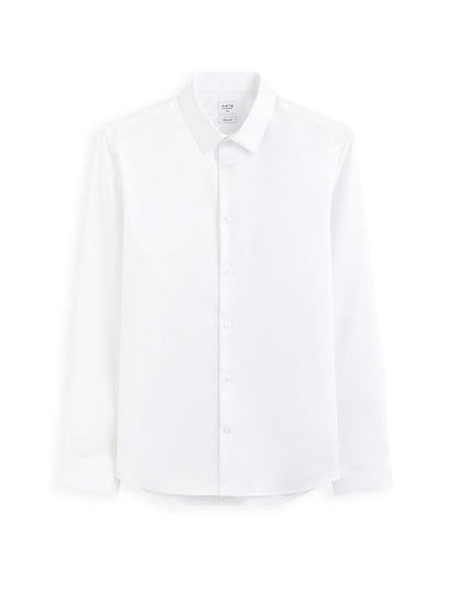 Slim-Fit Royal Oxford Shirt - White — view 1