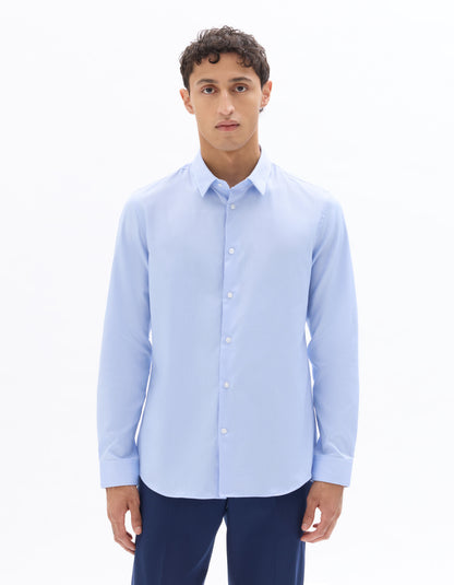 Slim-Fit Royal Oxford Shirt - Sky Blue — view 2