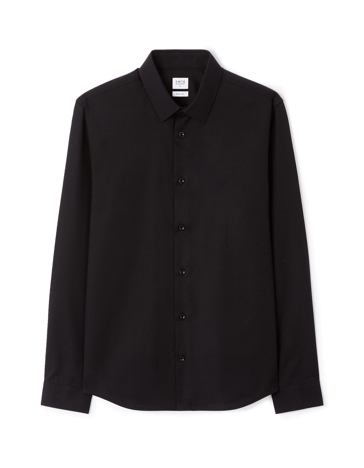 Slim-Fit Royal Oxford Shirt - Black — view 1