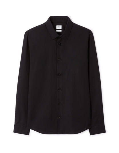 Slim-Fit Royal Oxford Shirt - Black — view 1
