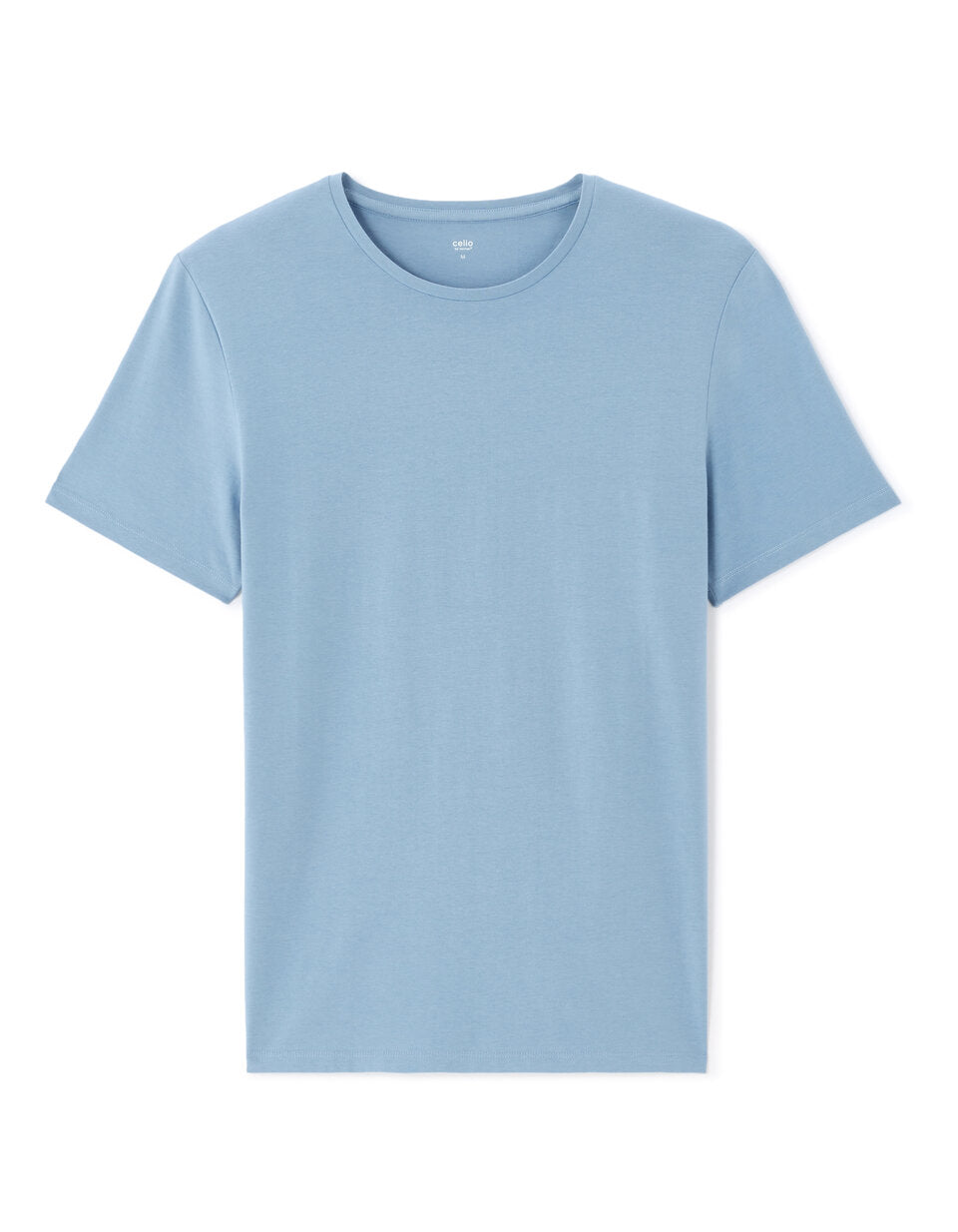 Slim-Fit Stretch Cotton Crew-Neck T-Shirt - Washed Blue — view 1