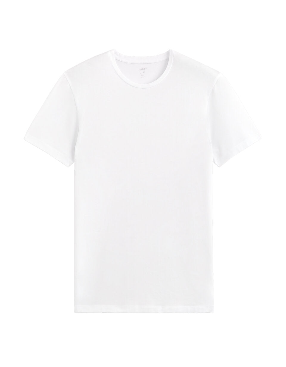 Slim-Fit Stretch Cotton Crew-Neck T-Shirt - White — view 1
