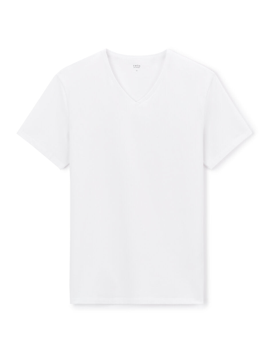 Slim-Fit Stretch Cotton V-Neck T-Shirt - White — view 1