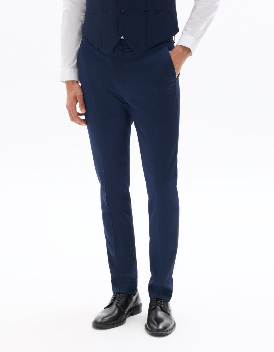 Extra-Slim Stretch Suit Trousers - Blue — view 2