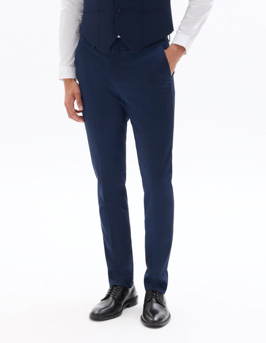 Extra-Slim Stretch Suit Trousers - Blue — view 2