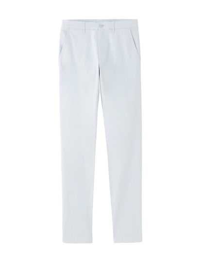Slim-Fit Stretch Cotton Chinos, Standard Length - Light Blue — view 1