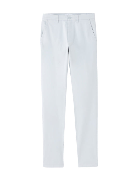 Slim-Fit Stretch Cotton Chinos, Standard Length - Light Blue — view 1