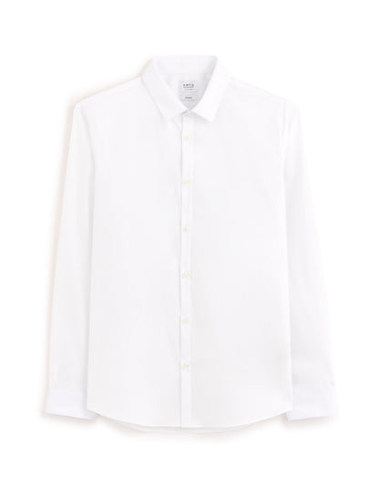 Extra-Slim Stretch Cotton Shirt - White — view 1