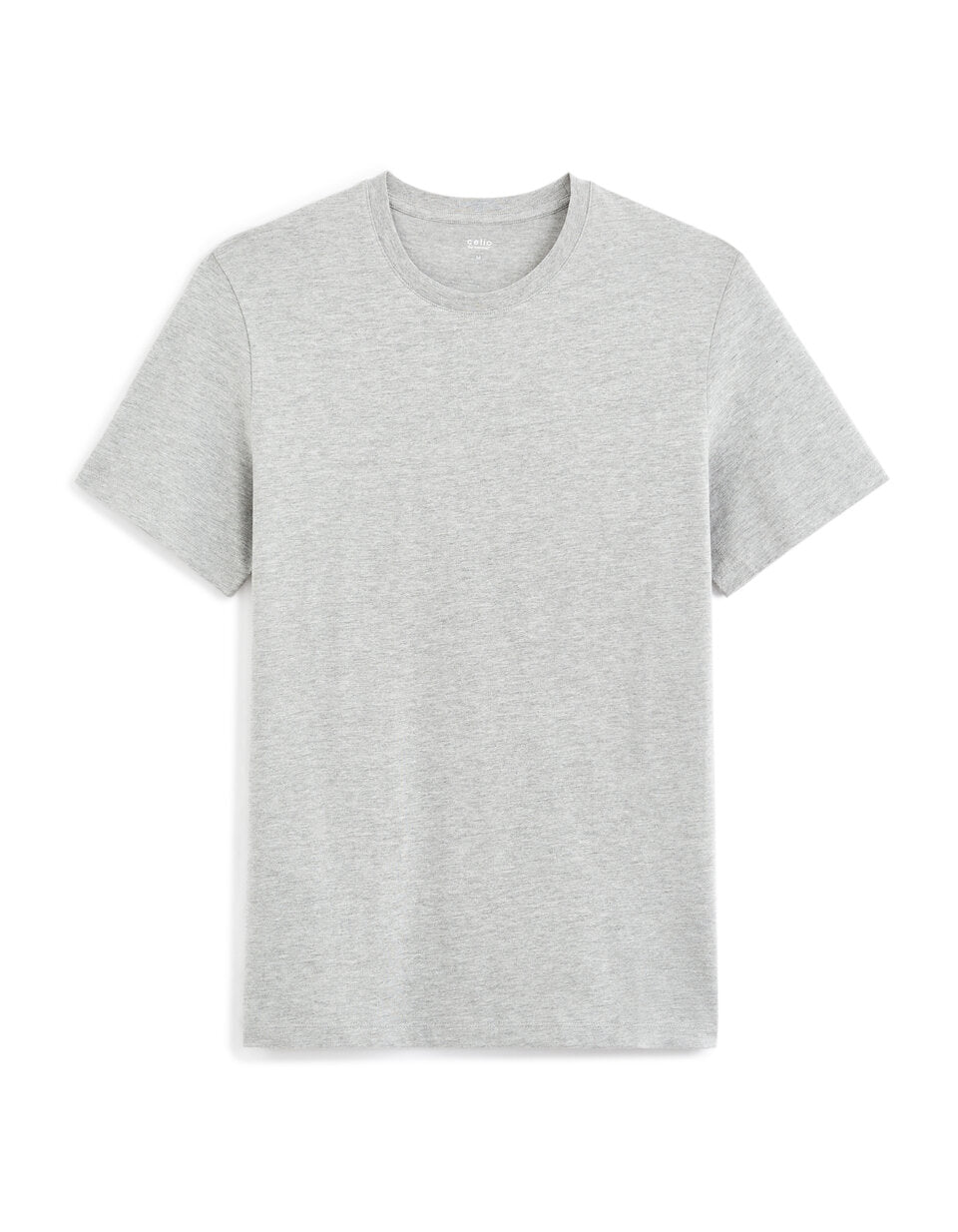 Regular-Fit Cotton-Blend Crew-Neck T-Shirt - Heather Grey — view 1