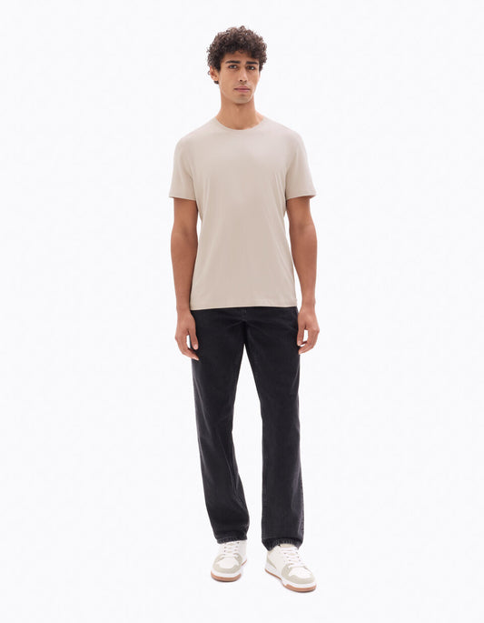 Regular-Fit Pure Cotton Crew-Neck T-Shirt - Beige — view 2