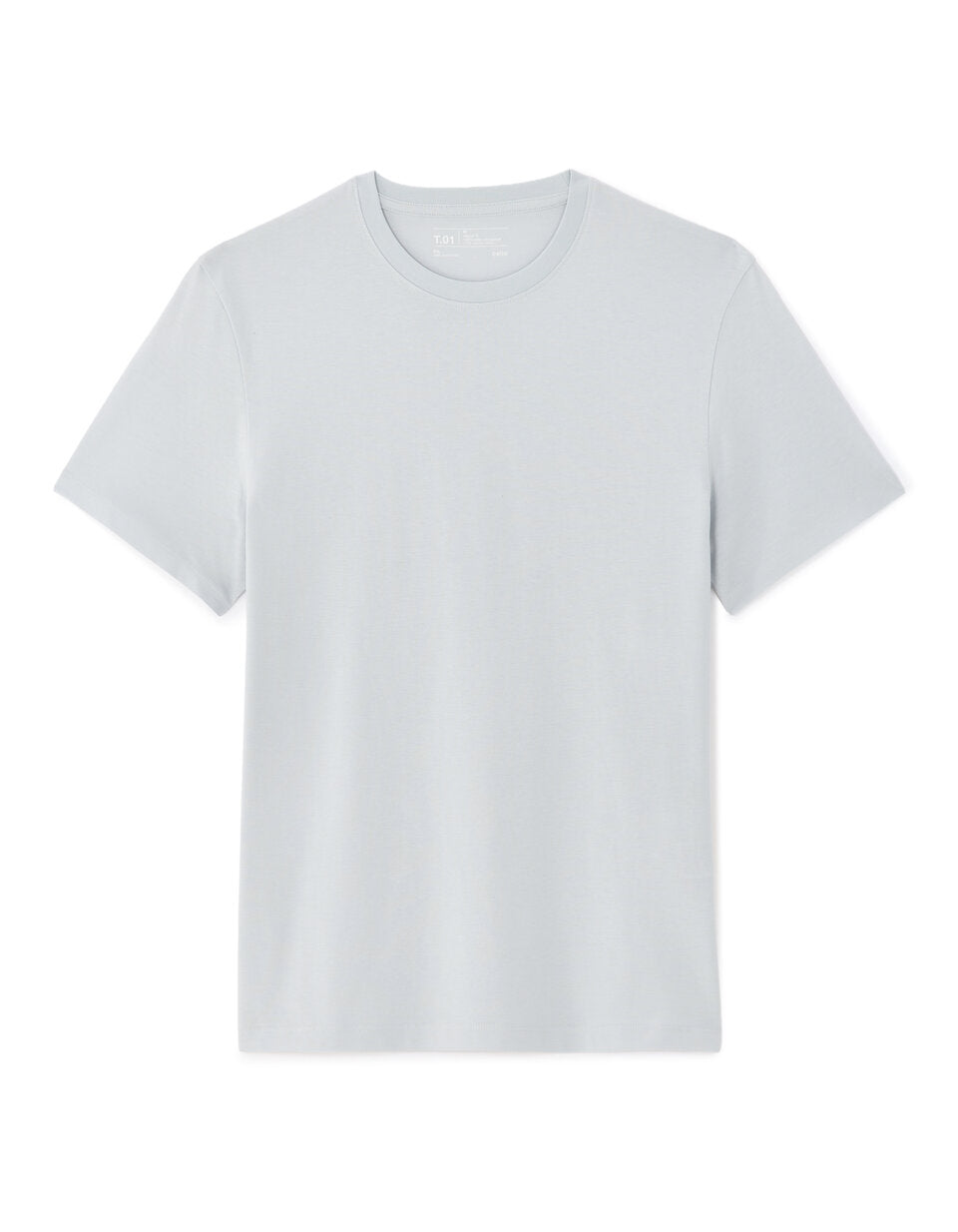 Regular-Fit Pure Cotton Crew-Neck T-Shirt - Light Blue — view 1