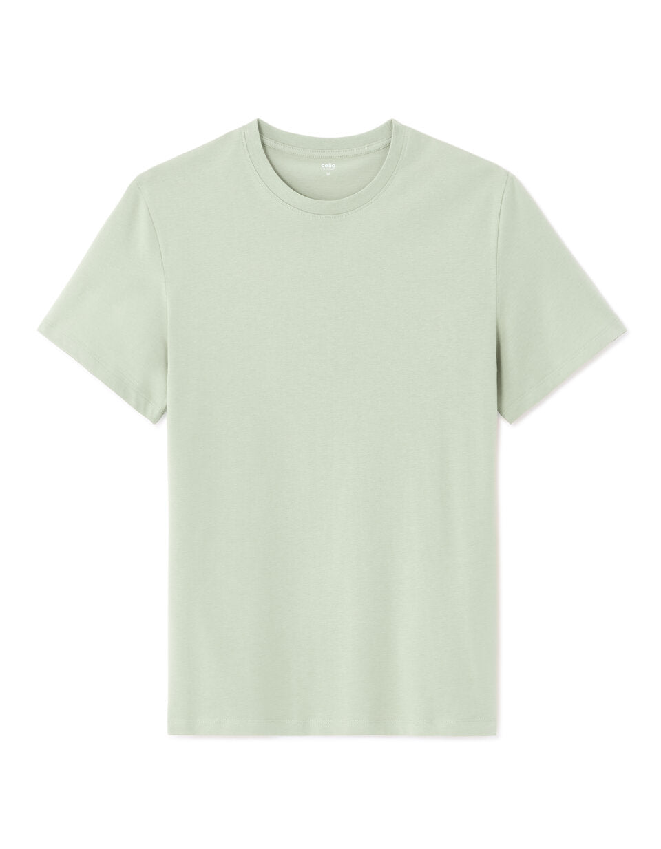 Regular-Fit Pure Cotton Crew-Neck T-Shirt - Light Green — view 1
