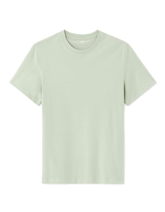 Regular-Fit Pure Cotton Crew-Neck T-Shirt - Light Green — view 1