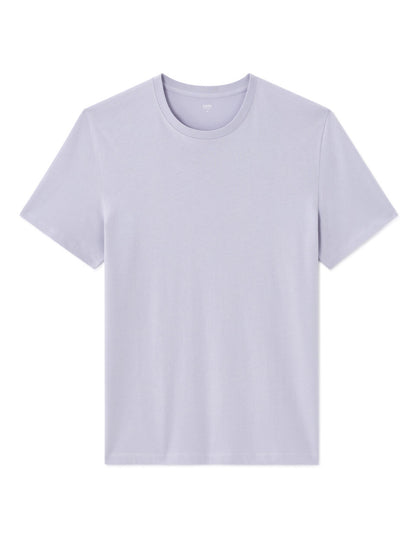 Regular-Fit Pure Cotton Crew-Neck T-Shirt - Purple — view 1