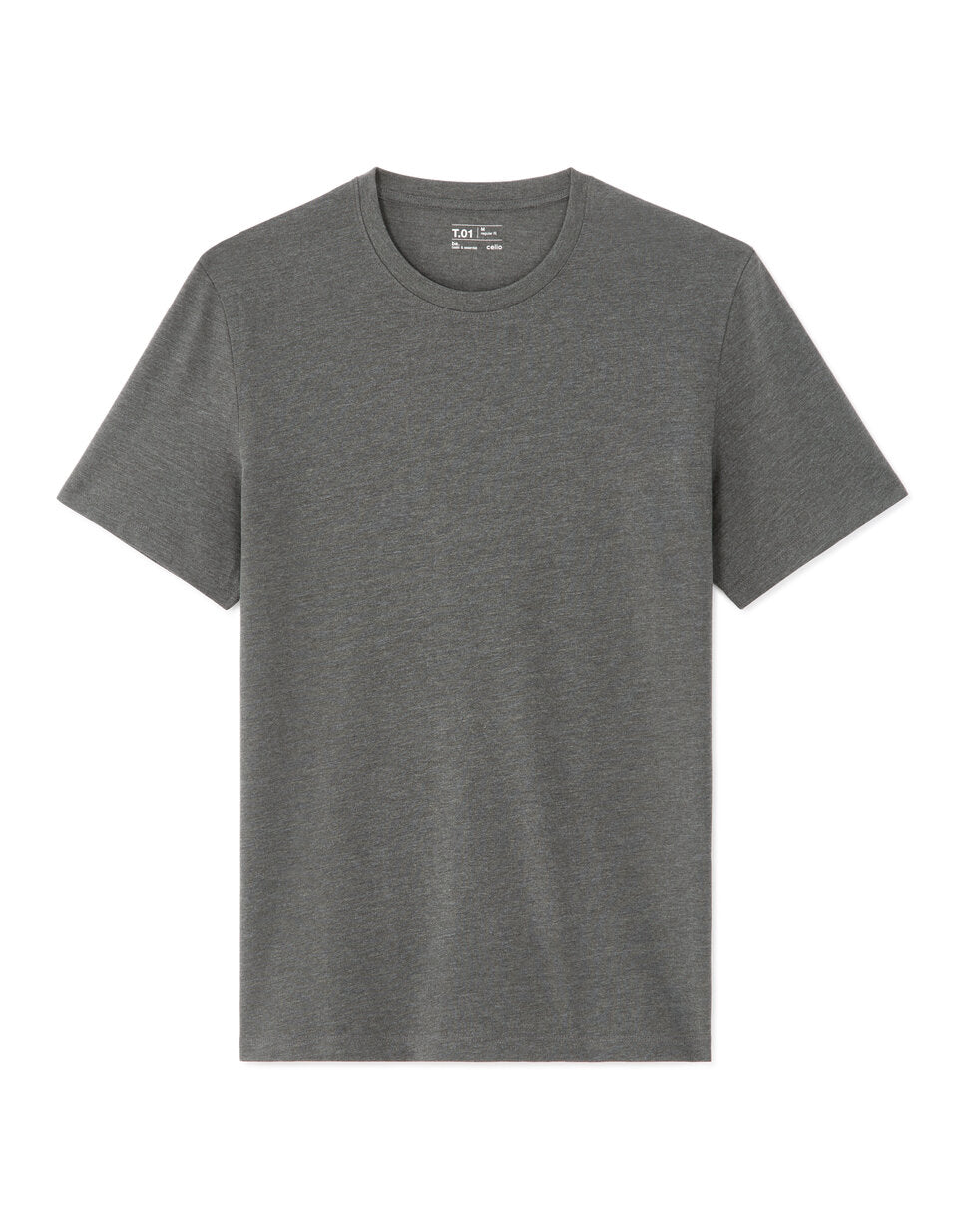 Regular-Fit Pure Cotton Crew-Neck T-Shirt - Heather Anthracite — view 1