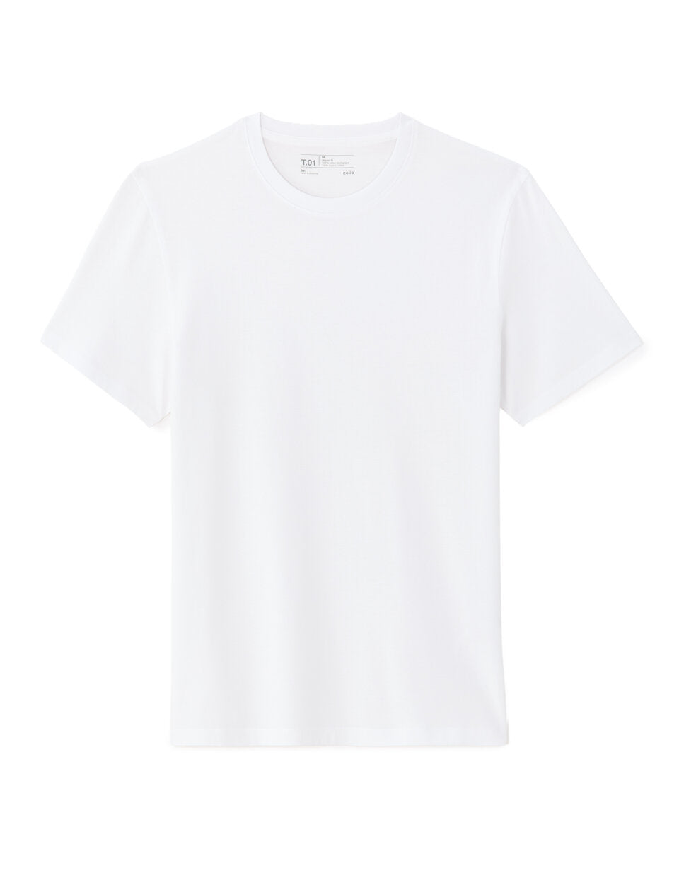 Regular-Fit Pure Cotton Crew-Neck T-Shirt - White — view 1