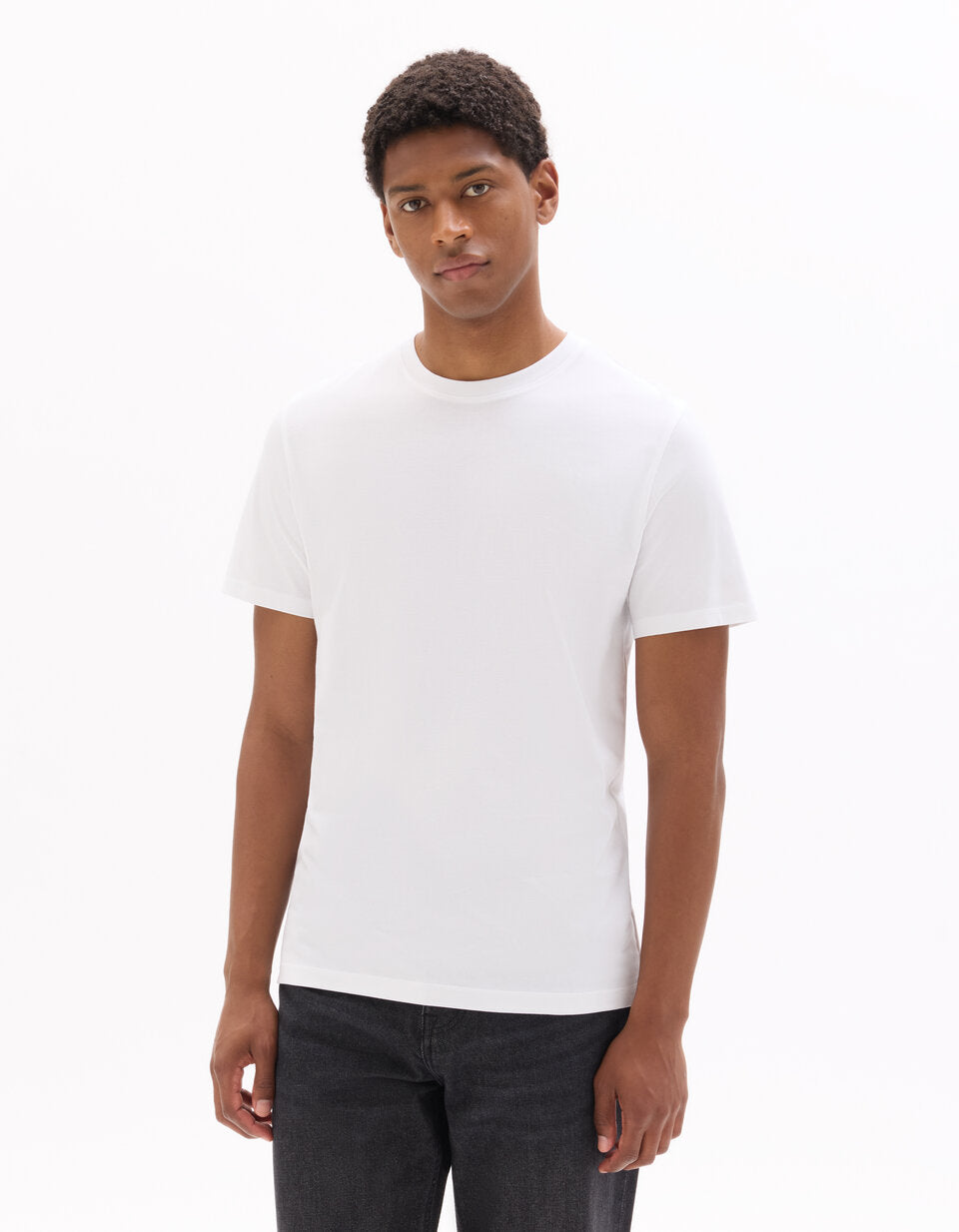 Regular-Fit Pure Cotton Crew-Neck T-Shirt - White — view 3