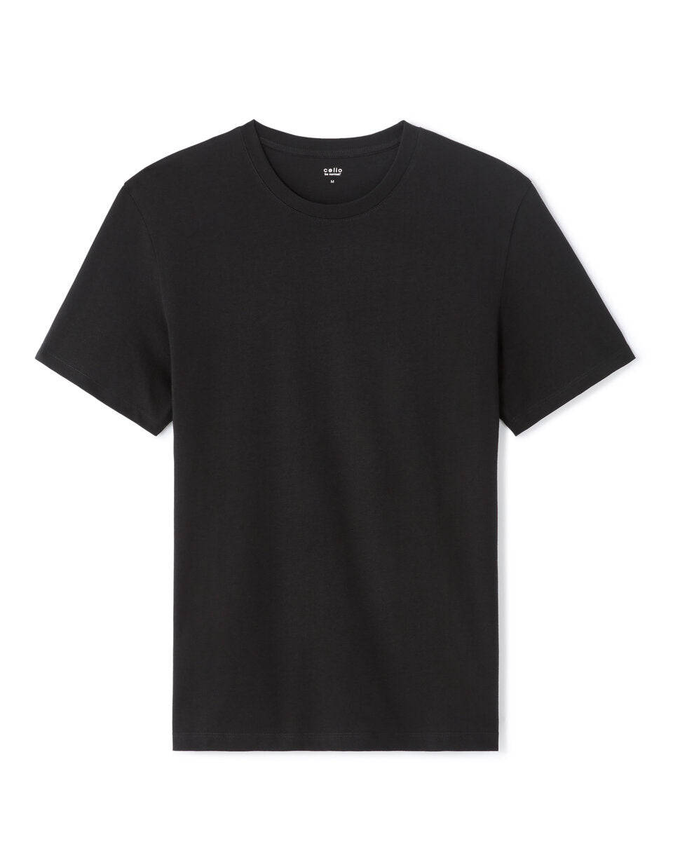 Regular-Fit Pure Cotton Crew-Neck T-Shirt - Black — view 1