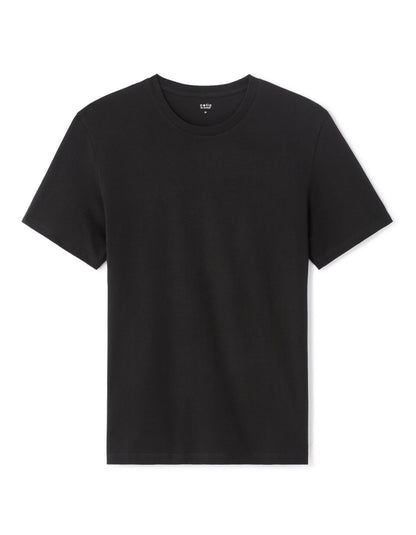 Regular-Fit Pure Cotton Crew-Neck T-Shirt - Black — view 1