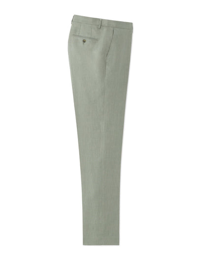 Slim-Fit Pure Linen Suit Trousers - Khaki — view 1