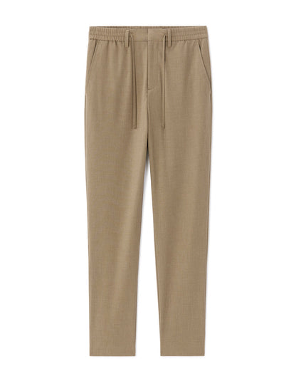 Smart Slim-Fit Stretch Cropped Trousers - Light Brown — view 1