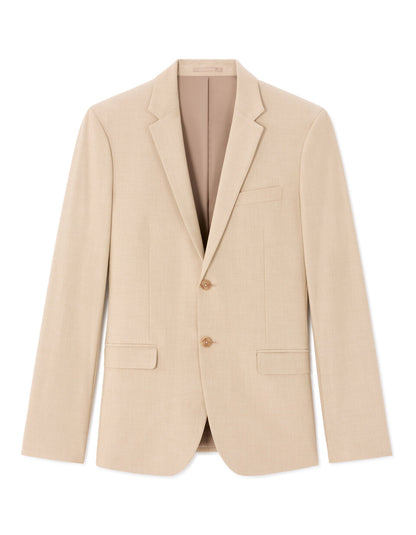 Slim-Fit Stretch Suit Jacket - Light Beige — view 1