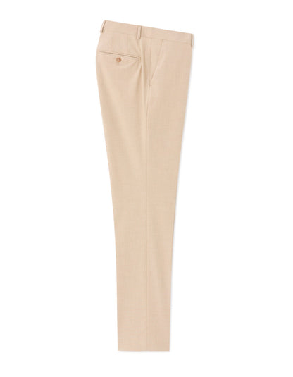 Slim-Fit Stretch Suit Trousers - Light Beige — view 1