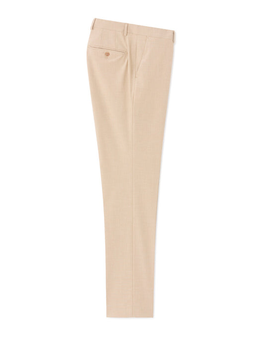 Slim-Fit Stretch Suit Trousers - Light Beige — view 1
