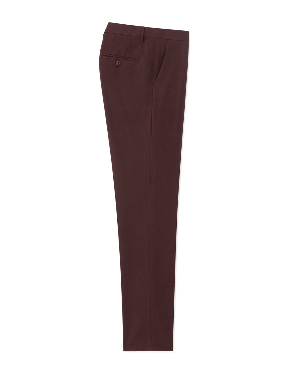 Slim-Fit Stretch Suit Trousers - Burgundy — view 1