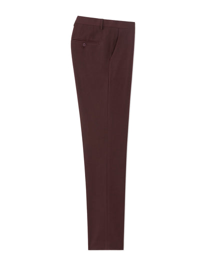 Slim-Fit Stretch Suit Trousers - Burgundy — view 1