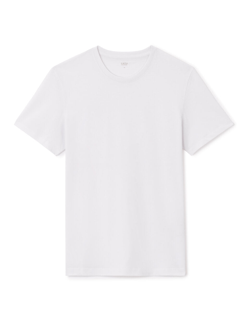 Regular-Fit Longline Pure Cotton Crew-Neck T-Shirt - White — view 1