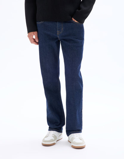 C.5 Regular-Fit Stretch Cotton Jeans - Raw Blue — view 3