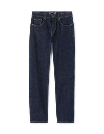 C.5 Regular-Fit Stretch Cotton Jeans - Raw Blue — view 1