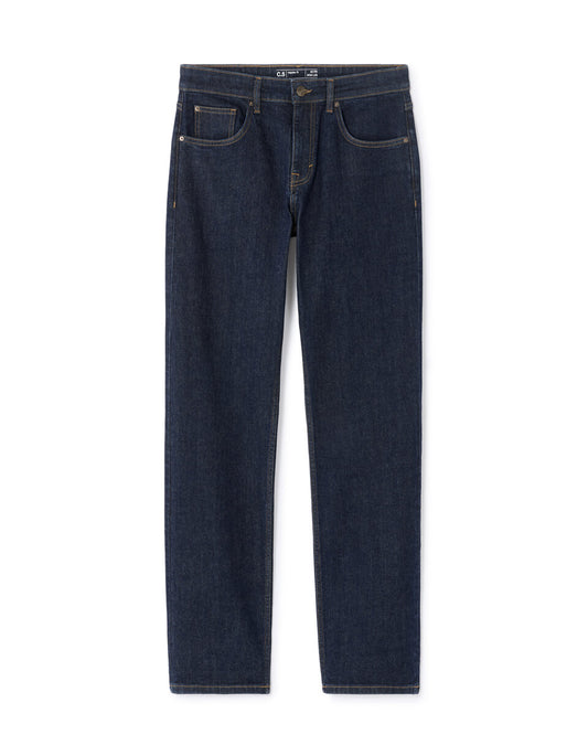 C.5 Regular-Fit Stretch Cotton Jeans - Raw Blue — view 1