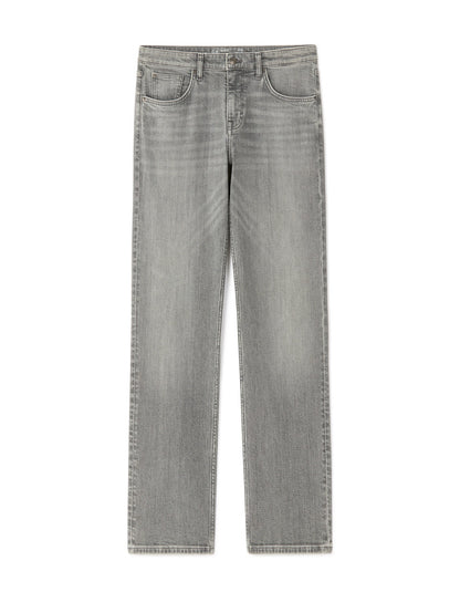 C.5 Regular-Fit Stretch Cotton Jeans - Light Grey — view 1