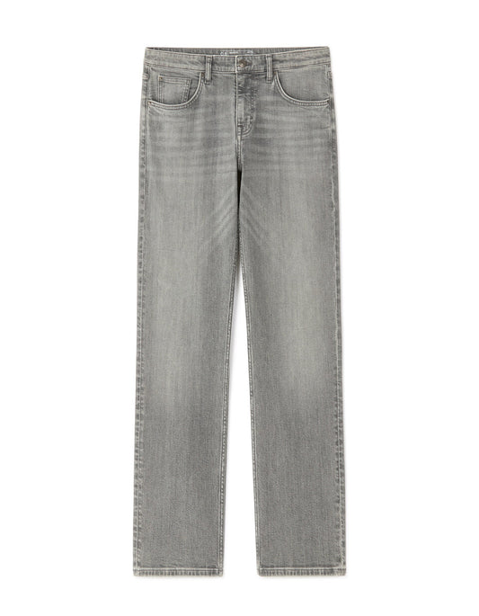 C.5 Regular-Fit Stretch Cotton Jeans - Light Grey — view 1