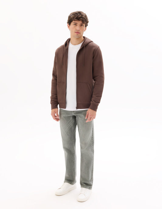 C.5 Regular-Fit Stretch Cotton Jeans - Light Grey — view 2