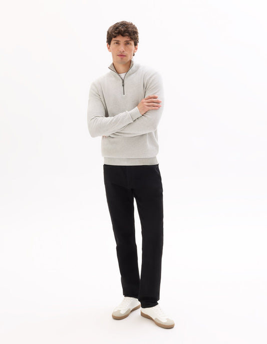 C.15 Straight-Fit Stretch Cotton Jeans - Black — view 2