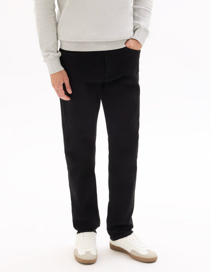 C.15 Straight-Fit Stretch Cotton Jeans - Black — view 3