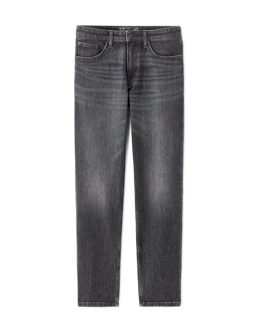 C.15 Straight-Fit Stretch Cotton Jeans - Grey — view 1