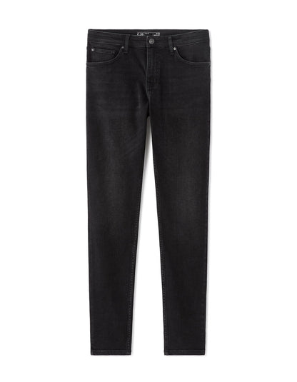 C.25 Slim-Fit Stretch Cotton Jeans - Black — view 1