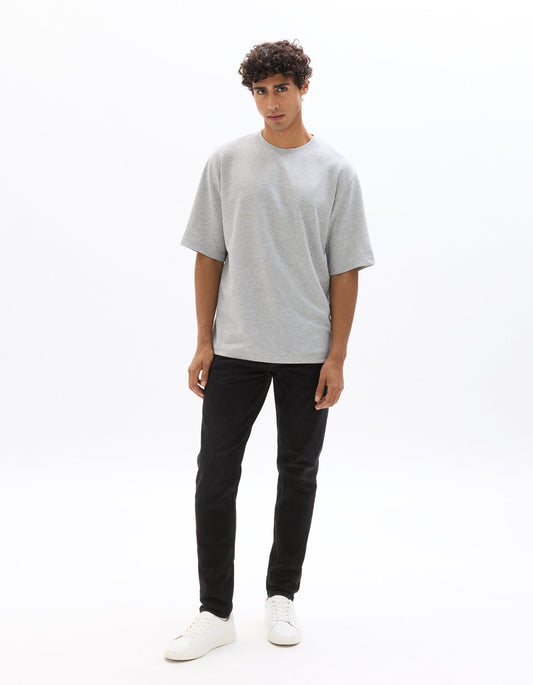 C.25 Slim-Fit Stretch Cotton Jeans - Black — view 2