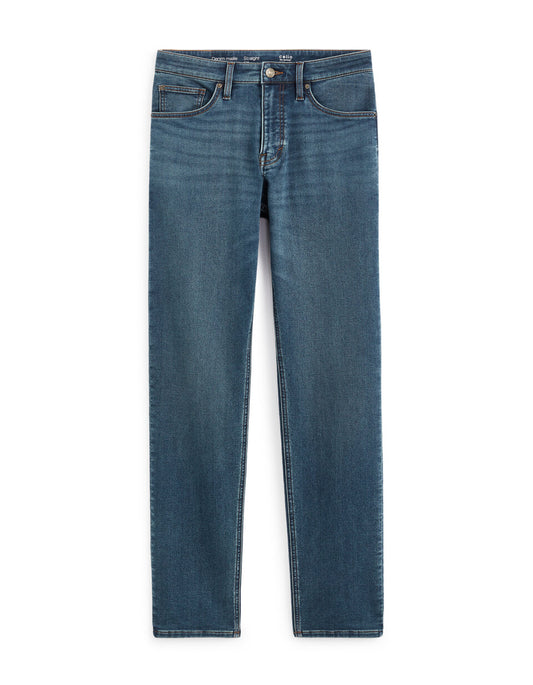 C.35 Straight-Fit Stretch Knit Jeans - Blue — view 1