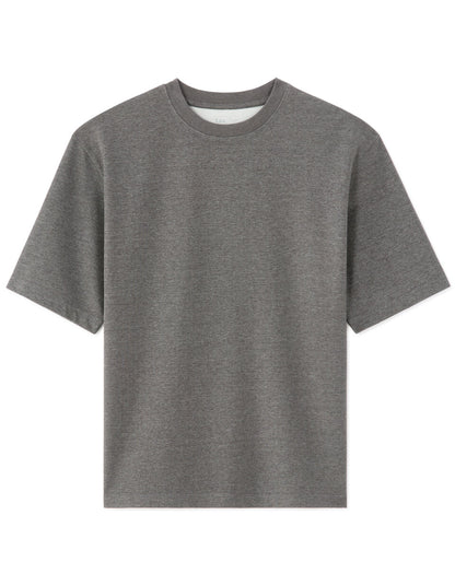 Oversized Crew-Neck T-Shirt - Heather Anthracite — view 1